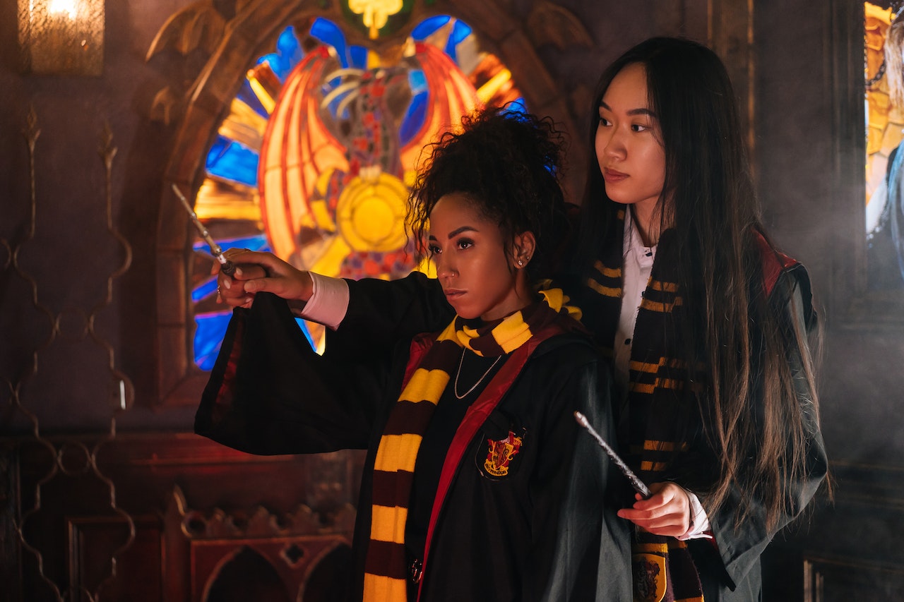 Teacher teach the student how to use wand