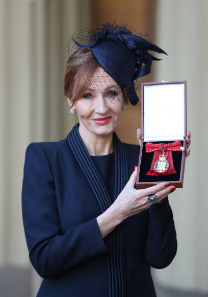 J. K. Rowling is having a medal because her successful achievement